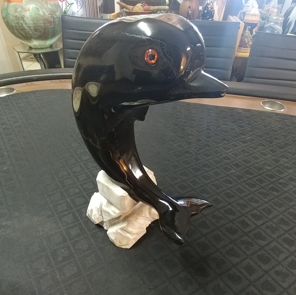 Marble Dolphin Sculpture - Picture 1 of 6